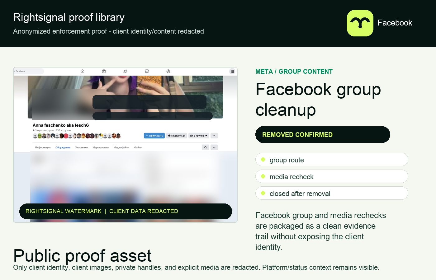 Facebook group leak cleanup: documenting group posts, media tabs, and repeat reposts